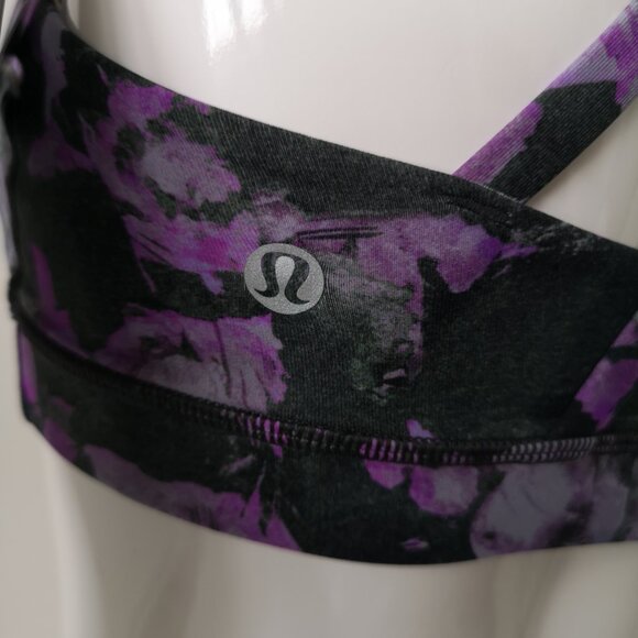 NWT LULULEMON FSFM Purple Black Luxtreme Fabric B/C Cup All Sport Energy Bra 8 - Picture 5 of 7